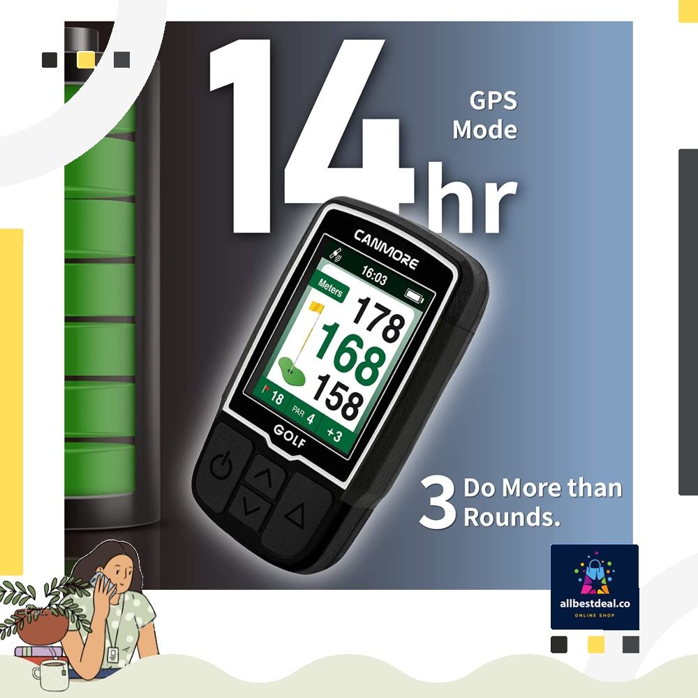 CANMORE HG200 Golf GPS Water Resistant Full Color 2 Inch Display with 40 000 Essential Golf Course Data and Score Sheet Free Courses Worldwide