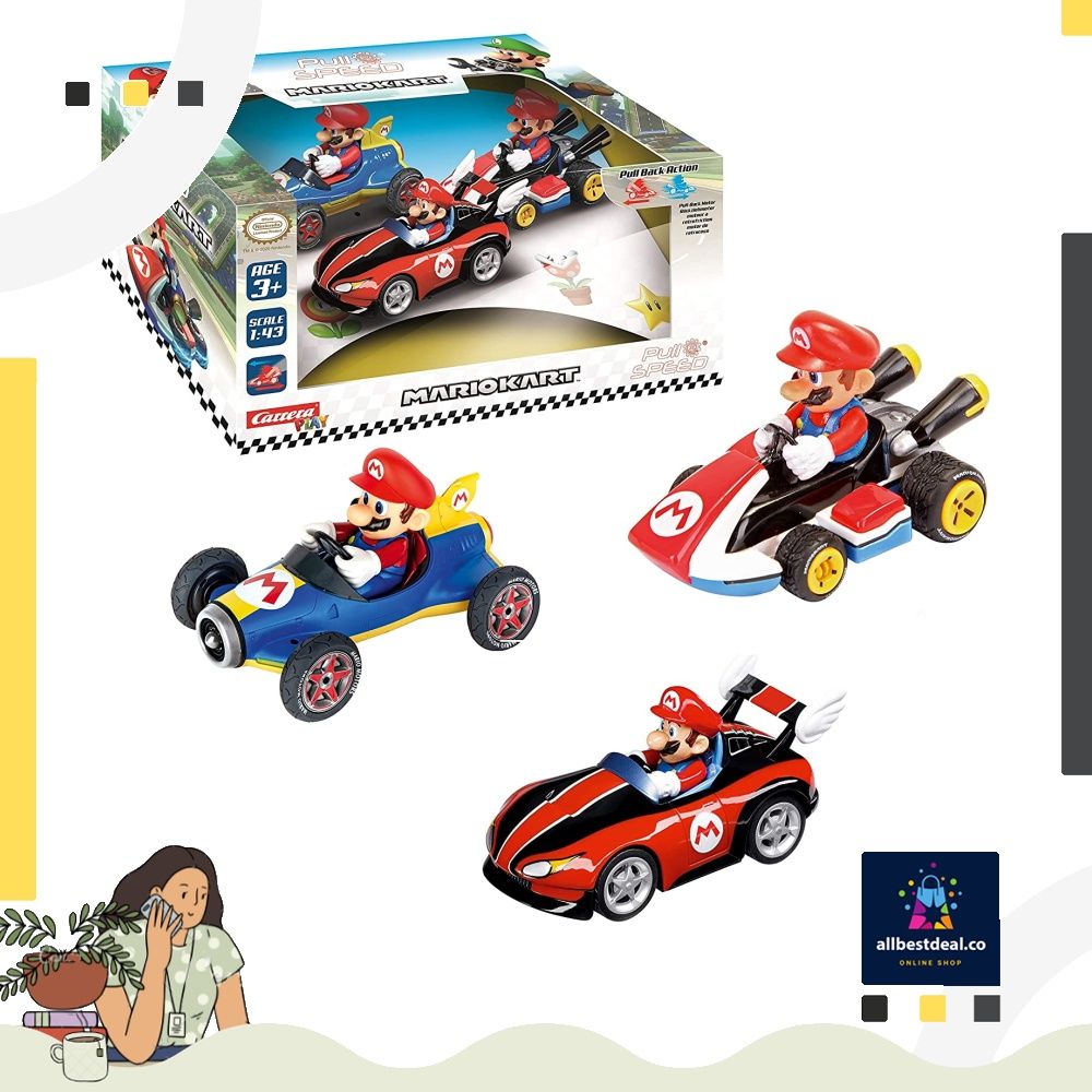 Carrera Pull & Speed 15813018 - Vehículo Oficial de Mario Kart para