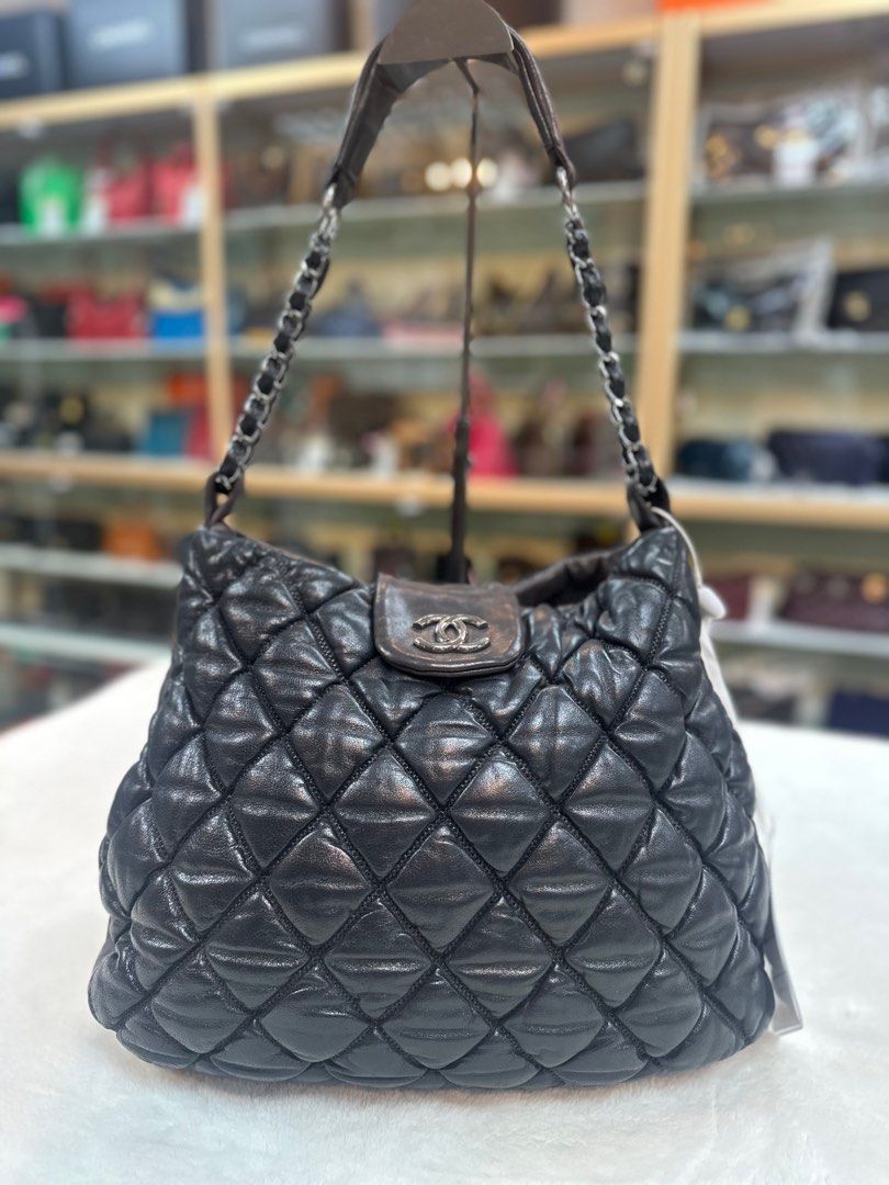 Chanel quilted cheap hobo bag