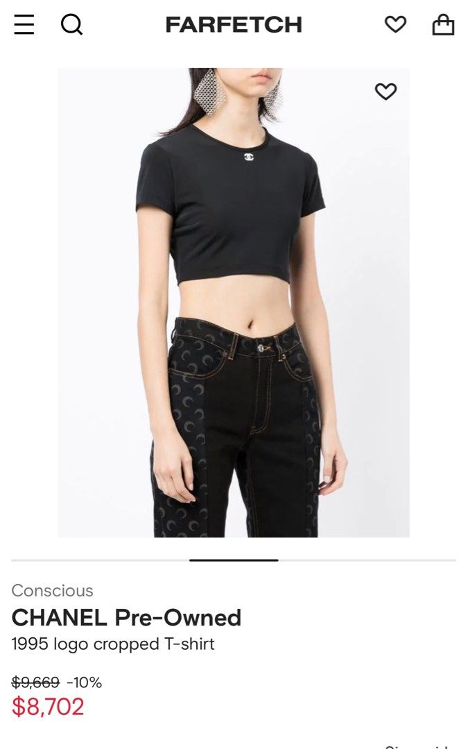 Chanel Vintage Black Crop Top - 36, Women's Fashion, Tops, Other Tops on  Carousell