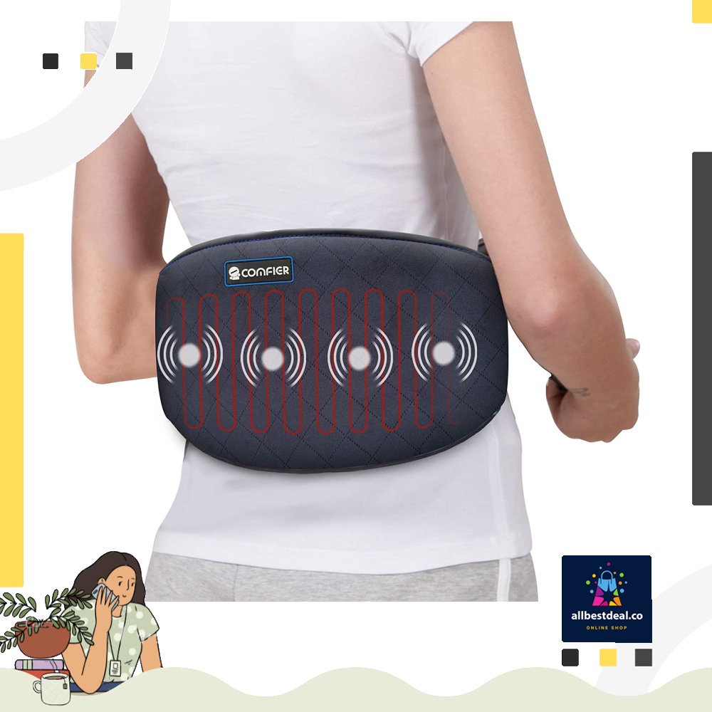 Comfier Heating Pad Heat Belly Wrap Belt with Vibration Massage, Fast