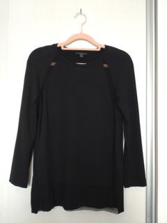 COS Long Sleeve Black Top