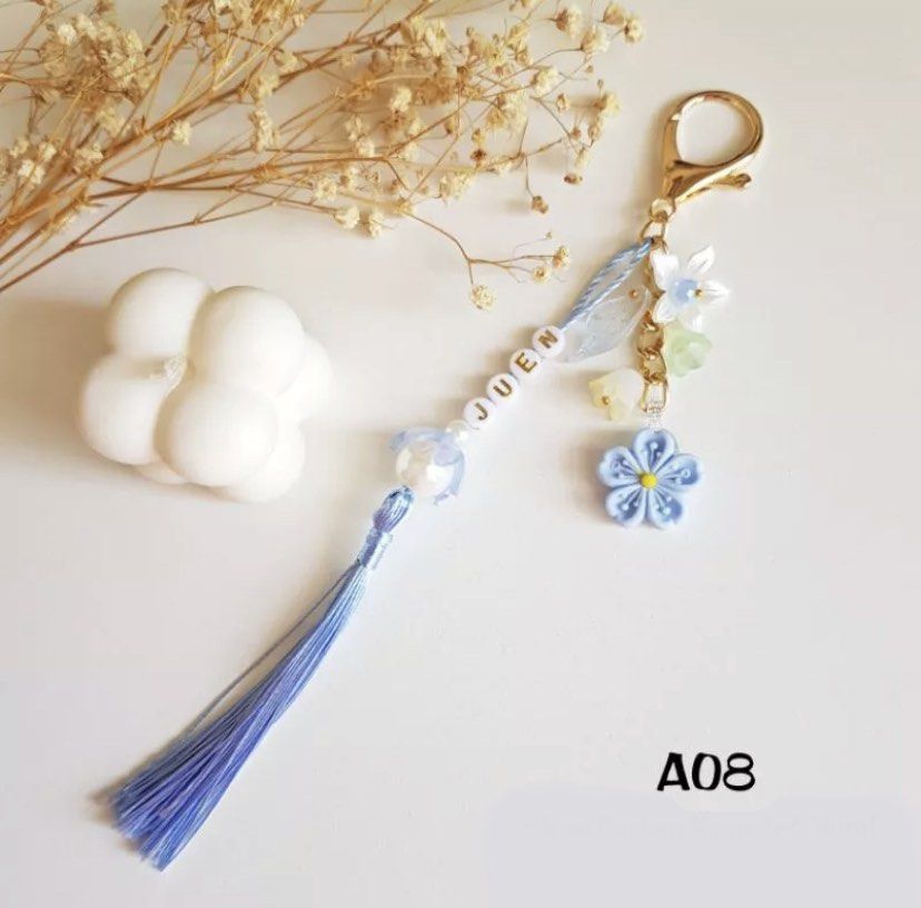 Custom Keychain Cute Tag Tassel Name For Gift Souvenir BagCharm