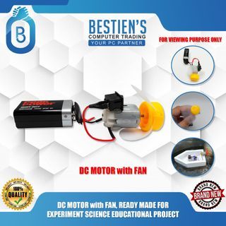 DC MOTOR with FAN, READY MADE FOR EXPERIMENT SCIENCE EDUCATIONAL PROJECT