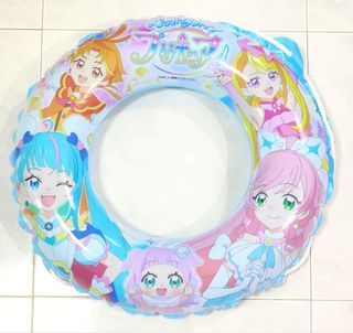 [Deliver to Door Step] Anime Soaring Sky Pretty Cure Inflatable Swimming Ring Float 55cm with Rope