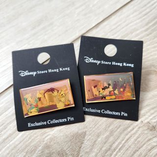 Disney Store HK Mickey & Minnie Mouse and Donald & Daisy Duck Exclusive Collectors Pin Set of 2