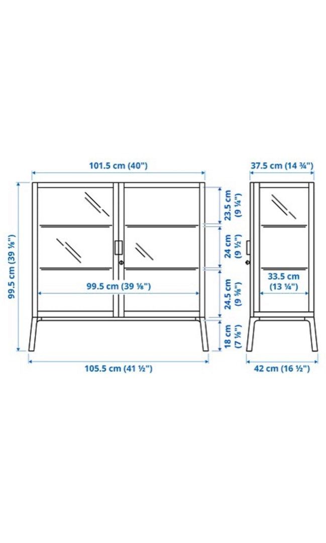 Display glass MILSBO Glassdoor White Malm