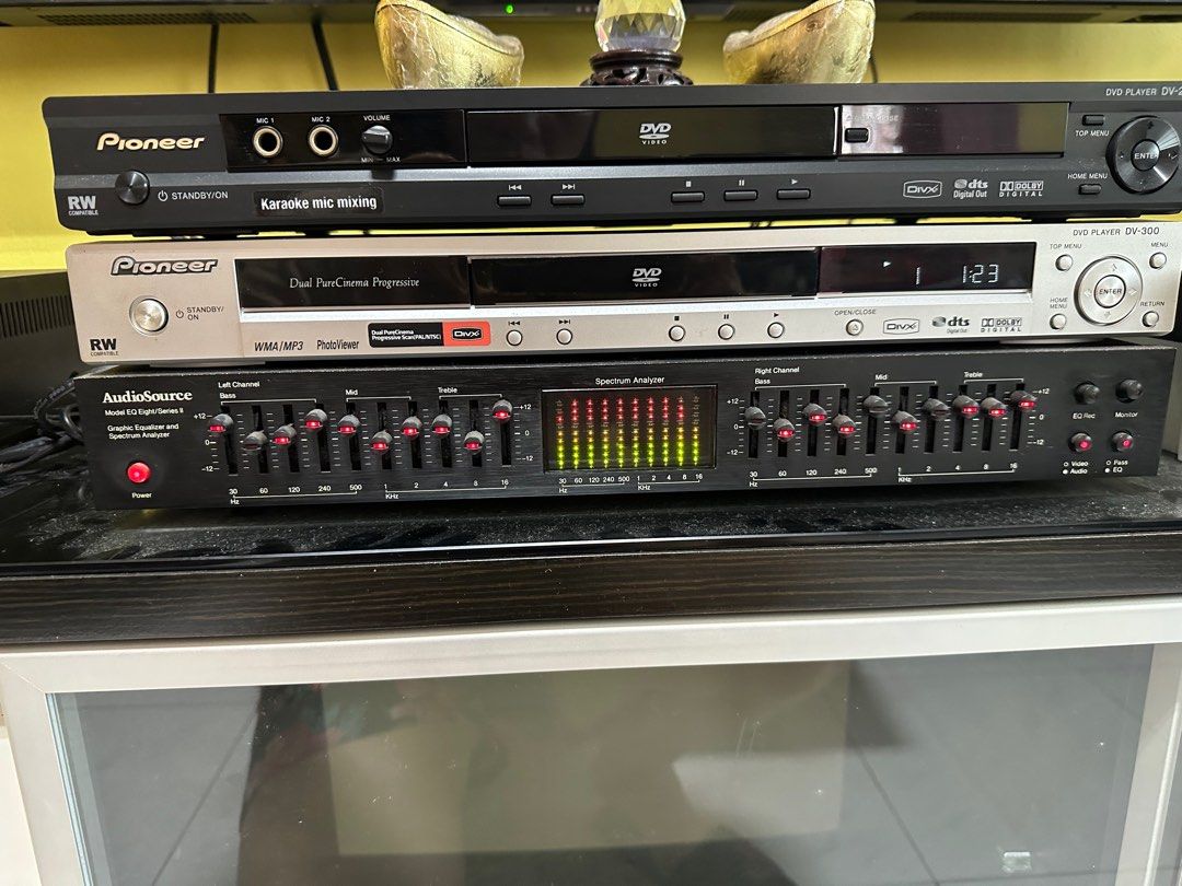 DVD player, DVD player with karaoke, Amplifier & Karaoke mixer, Audio