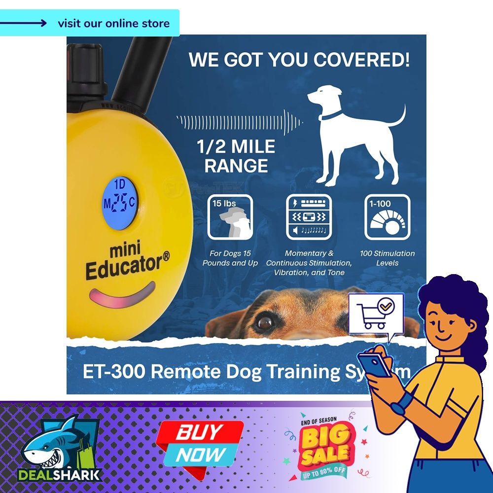 E Collar ET 300 1 2 Mile Remote Waterproof Trainer Mini Educator