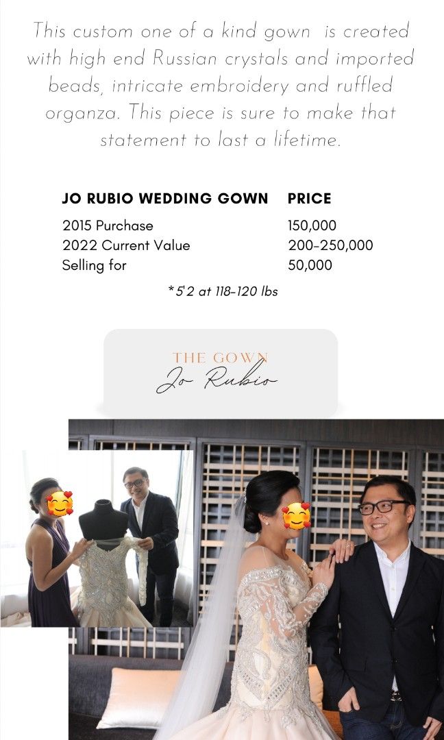 Jo rubio wedding gown price hot sale