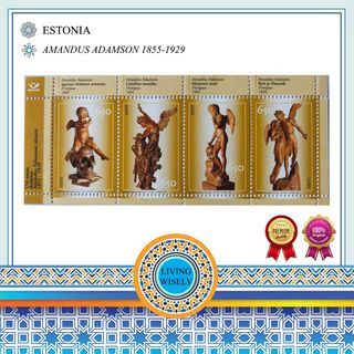 Estonia Amandus Adamson Sculptures Stamp Sheet