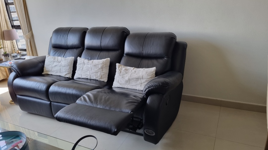 Excellent lumbar support Seahorse reclining Sofa leather, Furniture