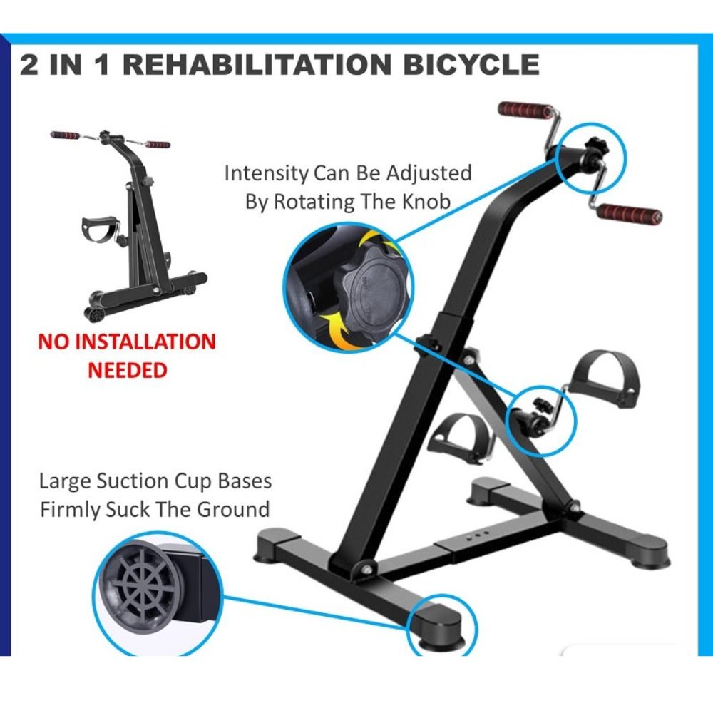 Foldable Pedal Exerciser Bike Fitness Bike Upper And Lower Limb