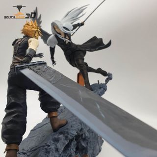 For Sale: Final Fantasy VII Safer Sephiroth / Cloud Strife Resin 3D Printed Statue