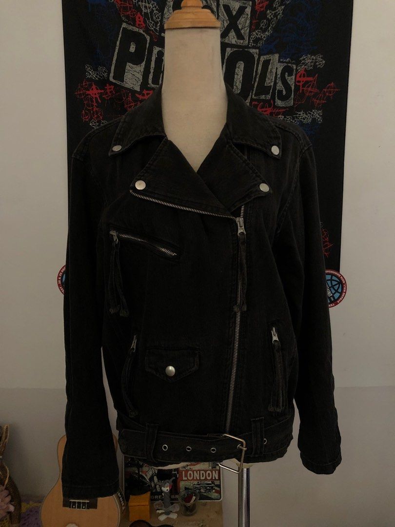 Forever 21 denim cheap moto jacket