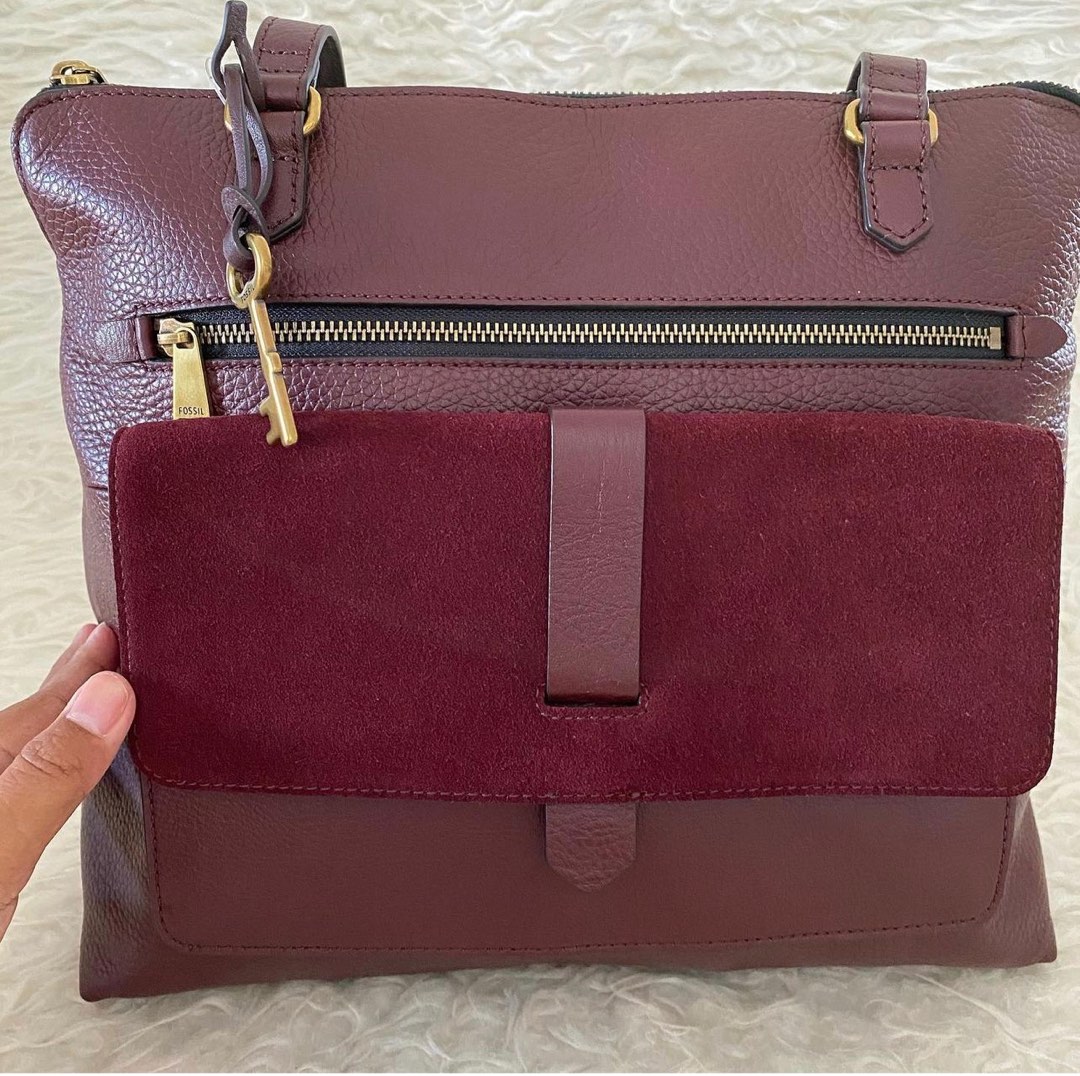Fossil Kinley Shopper Claret Red