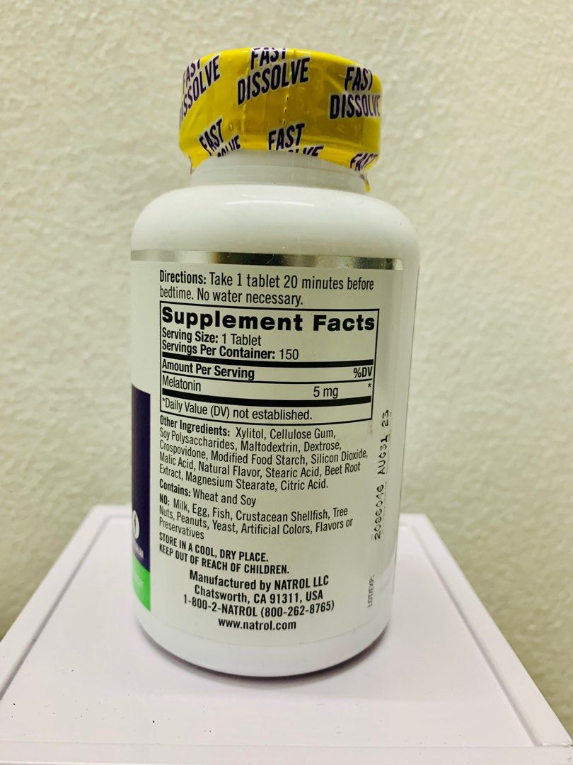 Natrol Melatonin 5mg [Deeper Better Sleep] Jet Lag, Health & Nutrition