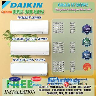 💥FREE INSTALLATION BRANDNEW AIRCON DAIKIN INVERTER SPLIT TYPE