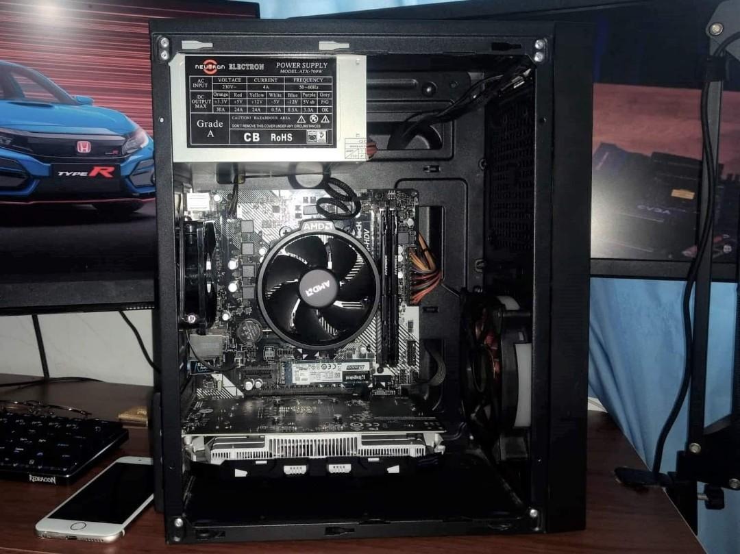 Gaming Desktop Package Ryzen 3 3200G GT 1030 with Monitor and