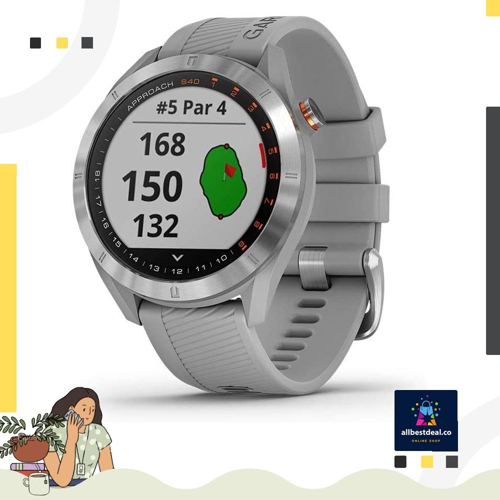 Garmin Approach S40 Stylish GPS Golf Smartwatch Lightweight With Touchscreen Display Gray Stainless Steel Mobile Phones Gadgets Wearables Smart Watches on Carousell