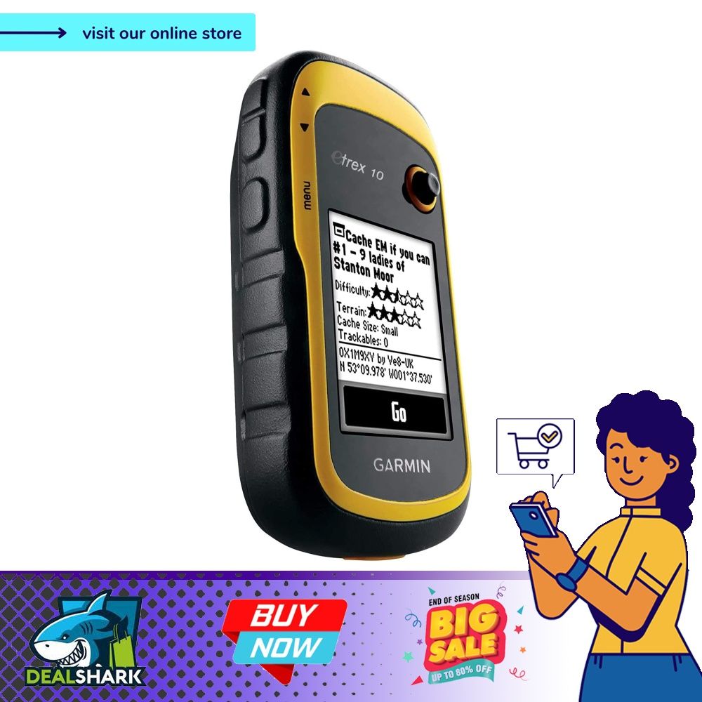 Garmin eTrex 10 Worldwide Handheld GPS Navigator Mobile Phones