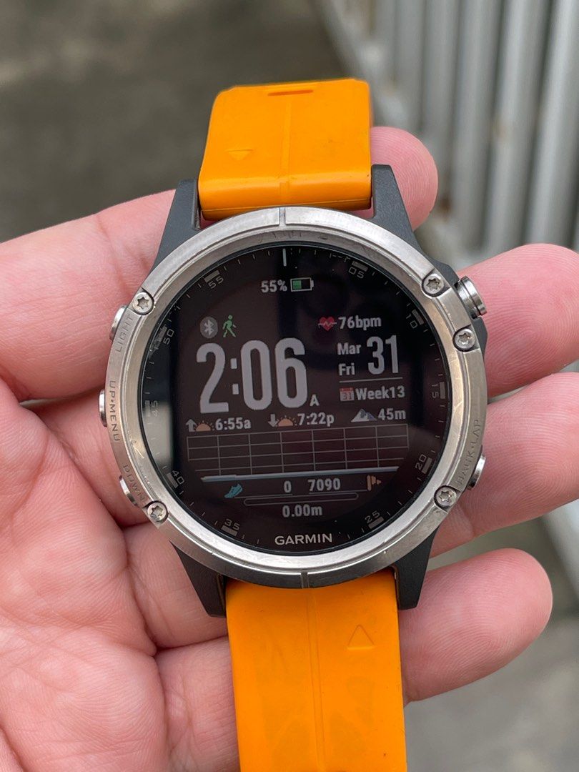 Garmin Fenix 5 Plus Titanium Sapphire used