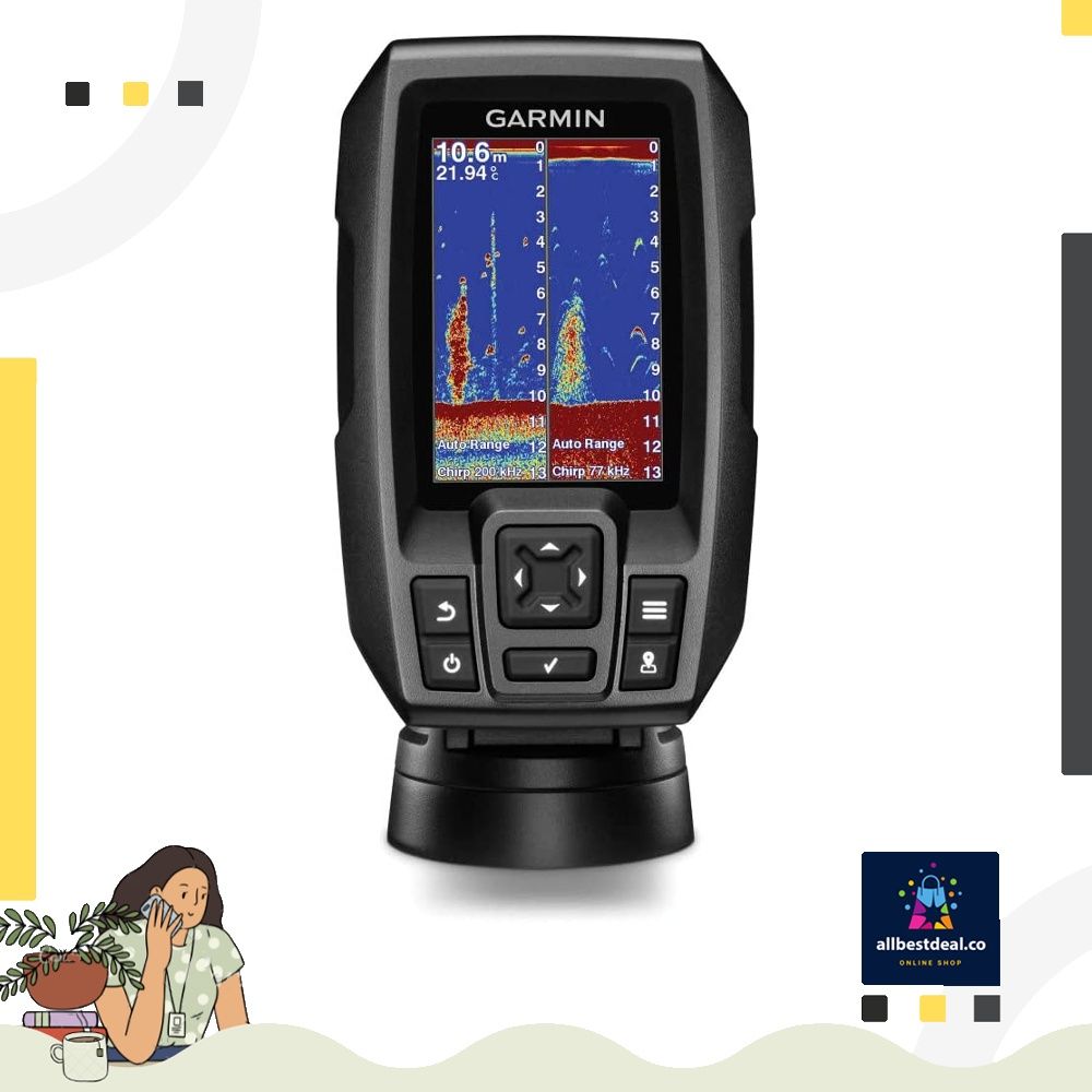 Garmin Striker 4 Bbuilt-in GPS Fish Finder, Sports Equipment