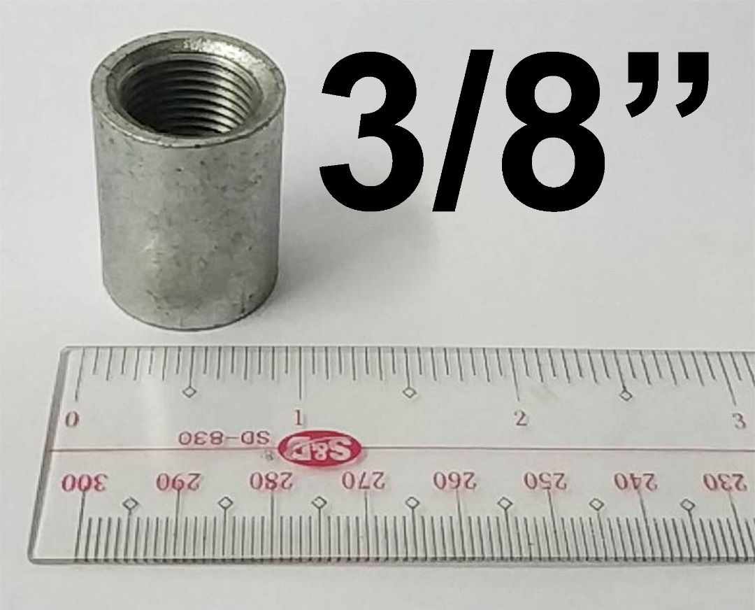 GI FRANCE COUPLING 3/8" SCH40 THREADED SCREW TYPE GALVANIZED IRON
