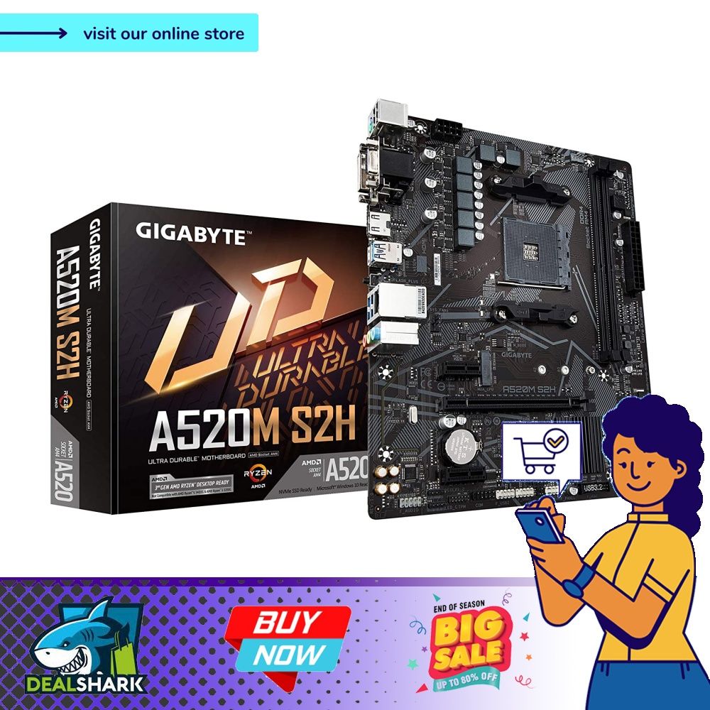Ryzen 5600g Gigabyte A520M S2H (AMD Ryzen AM4/MicroATX/4+3