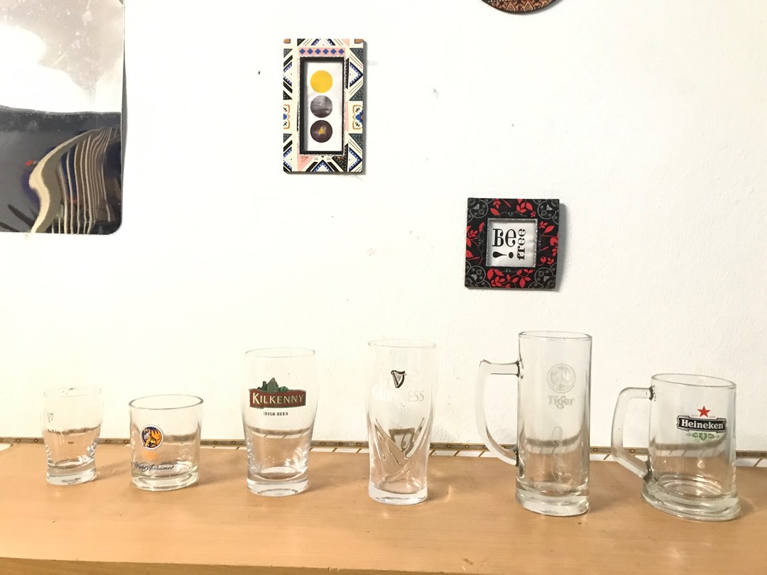 Glassware Heineken/Tiger/Guinness/Kilkenny, Hobbies & Toys