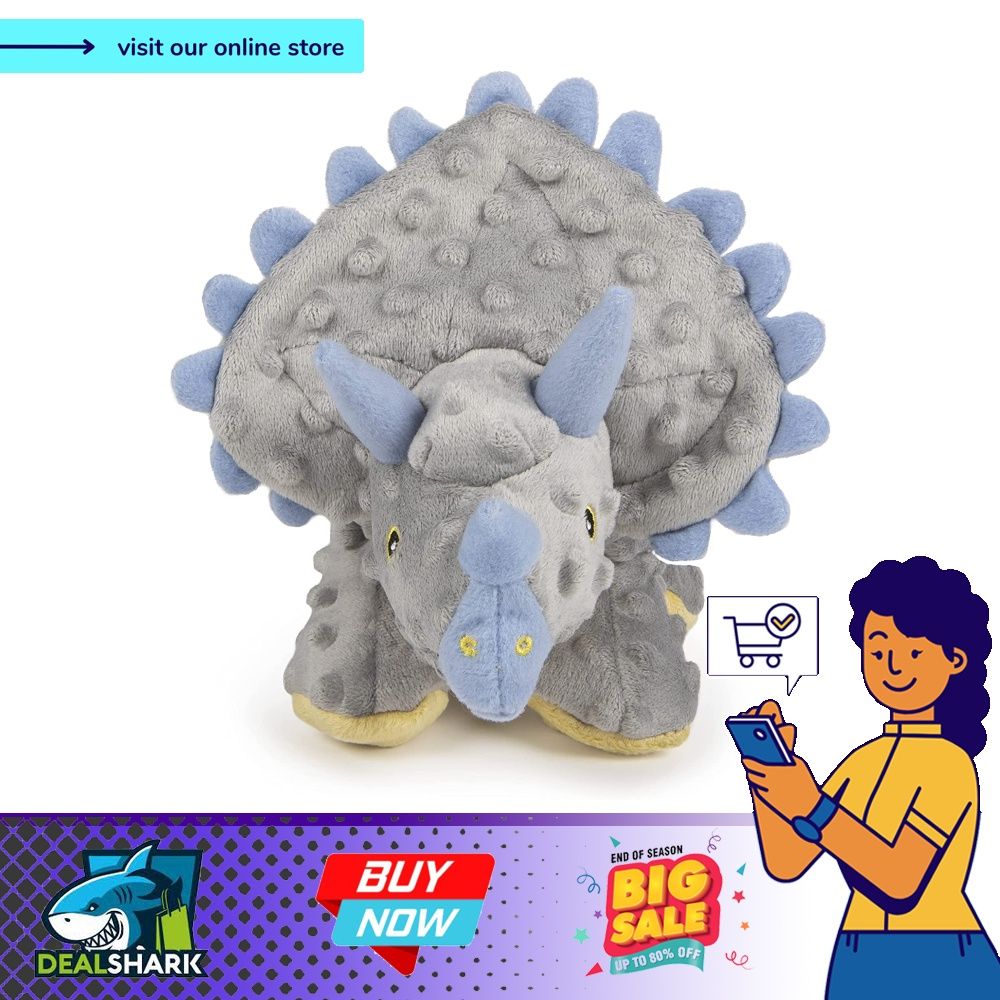 goDog Dinos Triceratops With Chew Guard Technology Tough Plush Dog Toy Grey Large Hobbies Toys Toys Games on Carousell
