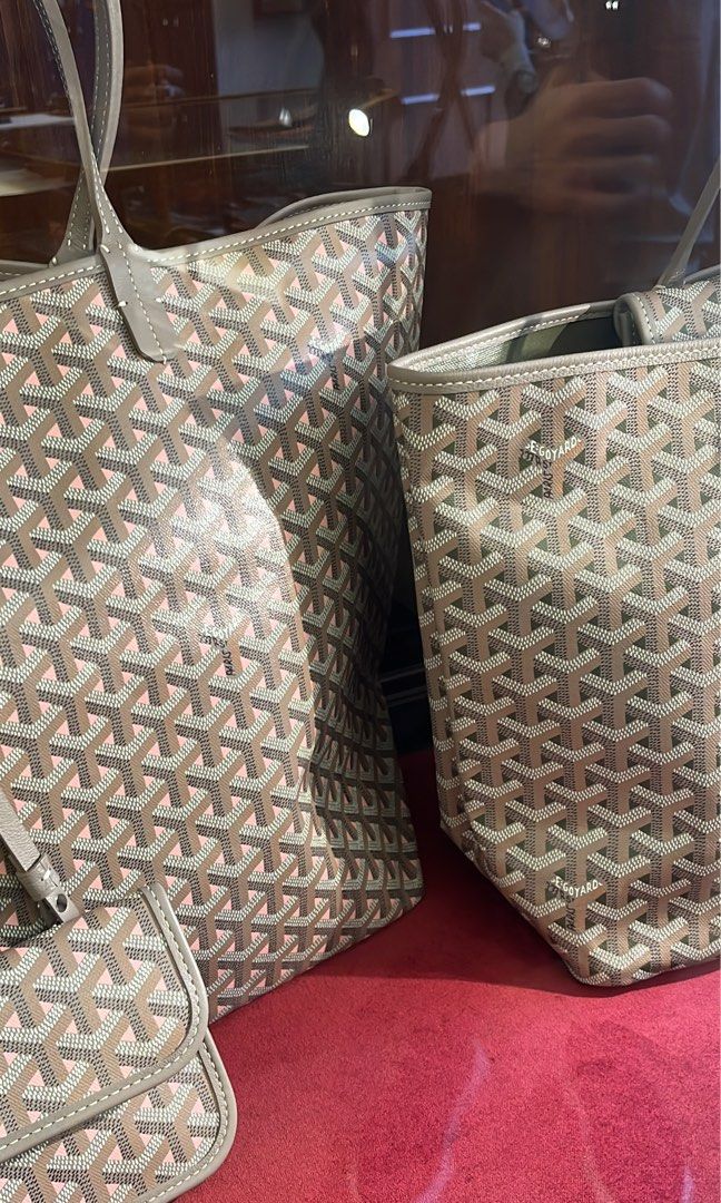 GOYARD Saint Louis GM Tote Bag Greige Khaki Claire Voie Shopping Purse Auth  New