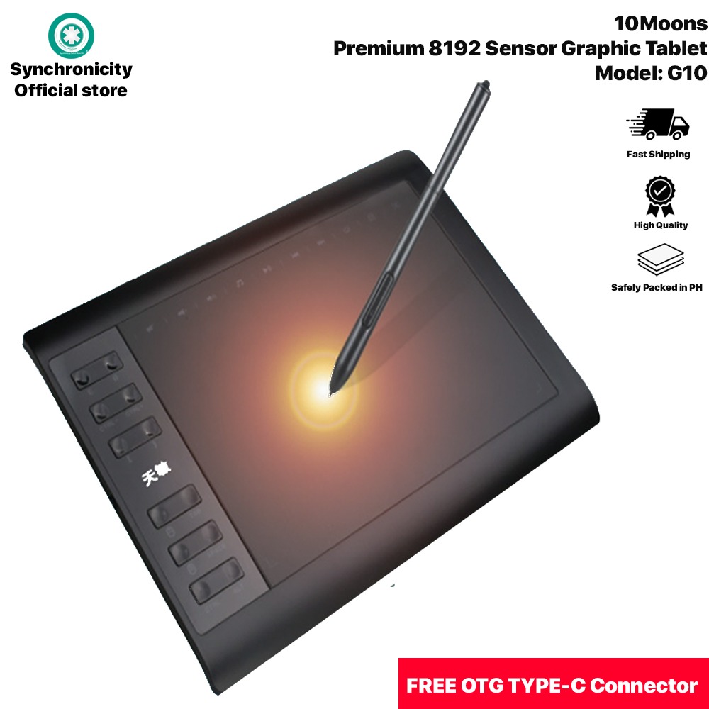 Graphic Tablet Digital Art Pad 10Moons G10 Digital Tablet Graphic