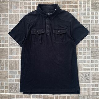 GUESS BLACK POLO SHIRT