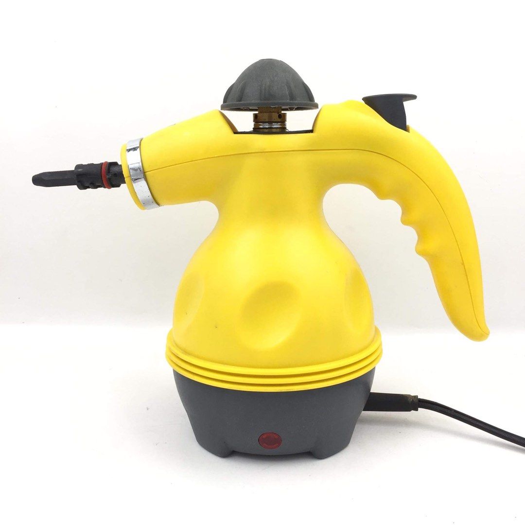 Handheld Pressurized Steam Home Cleaner (Category: Other Home Appliances) located in Pasay City. Submitted by ayinong168 (Listing ID 1233602560, Image 1). Description: Description: -Power Rating: 110-120VAC / 1000-1200 Watts -Operating Temperature: -20°C to 50°C / Pressure: 300KPa -Perfect for curtains, car seats, floor, window cleaning -Chemical free and it is secured with a safety lock and safety cap -Tackle the biggest messes such as grout, gr