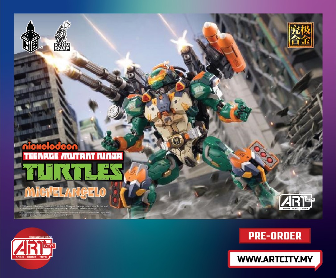 Heatboys - Teenage Mutant Ninja Turtles - Mecha Michelangelo - Diecast ...