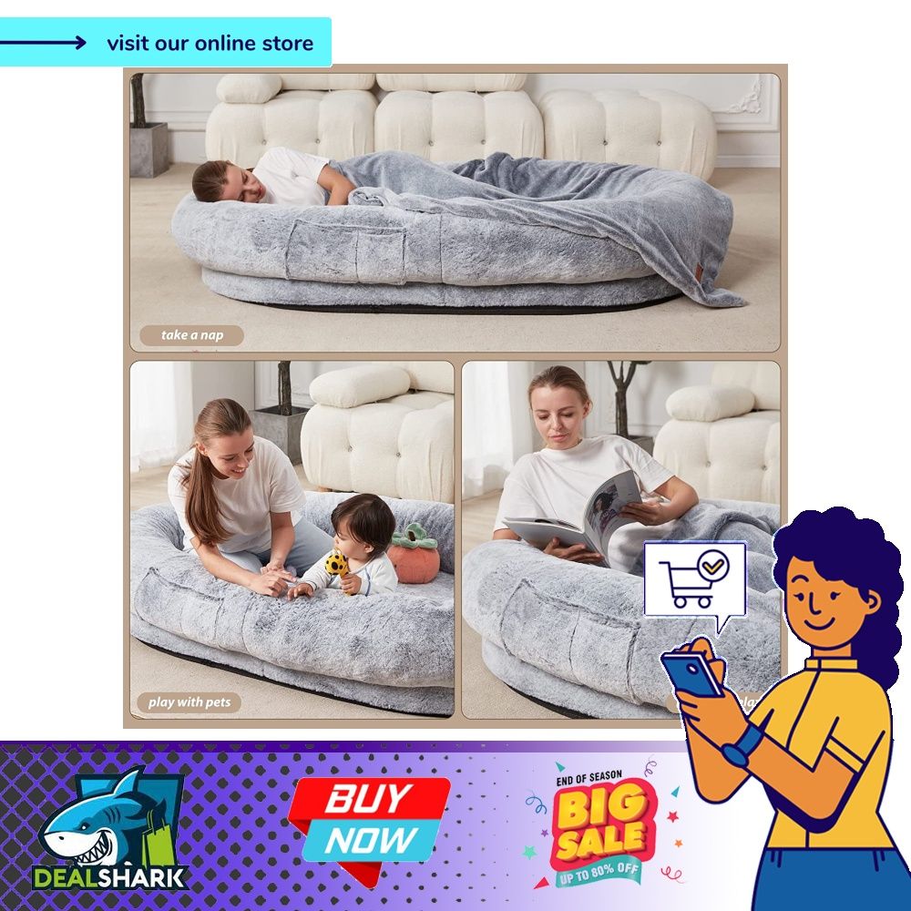 Bean bag beds for on sale adults with pillow and blanket