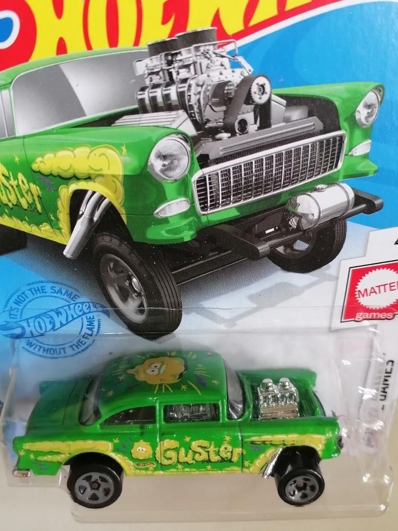 Hot Wheels 2021 Mattel Games '55 Chevy Bel Air Gasser Green, Hobbies