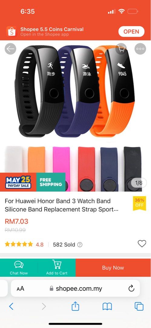Huawei Honor Band 3 Mobile Phones Gadgets Wearables Smart