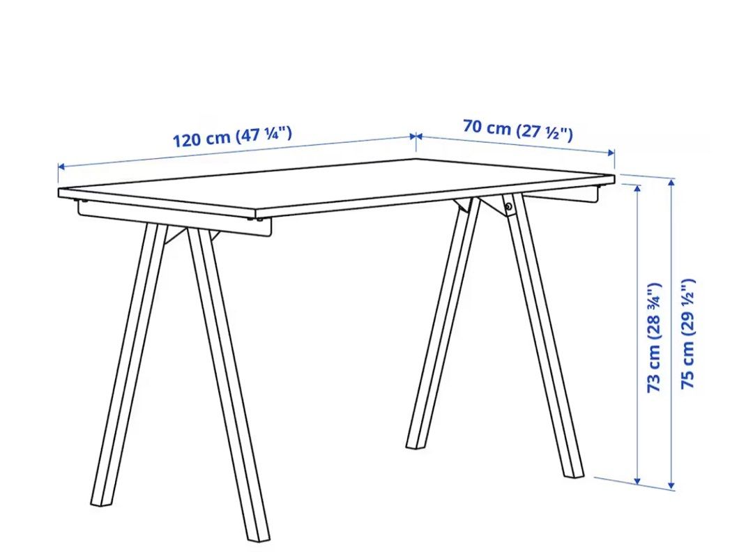 IKEA heavy table and Rockford executive chair set, Furniture & Home