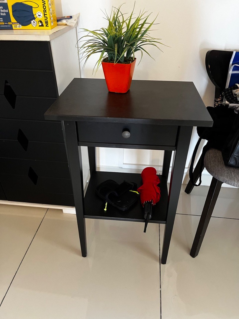 Ikea, Side table, black, Furniture & Home Living, Furniture, Tables