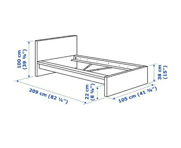 IKEA single bed frame & mattresses, Furniture & Home Living, Furniture