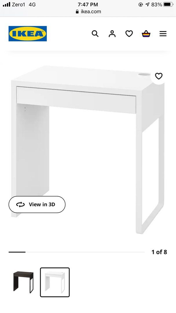 IKEA study table Micke, Furniture & Home Living, Furniture, Tables