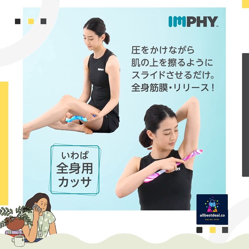 IMPHY Myofascial Release Myofascial Roller Release Stick PC Stone Stretch Massage Stick Roller