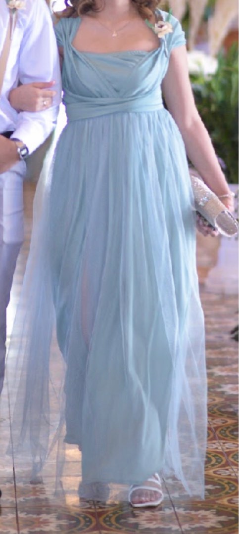 Infinity dress with free satin robe, Women's Fashion, Dresses & Sets ...