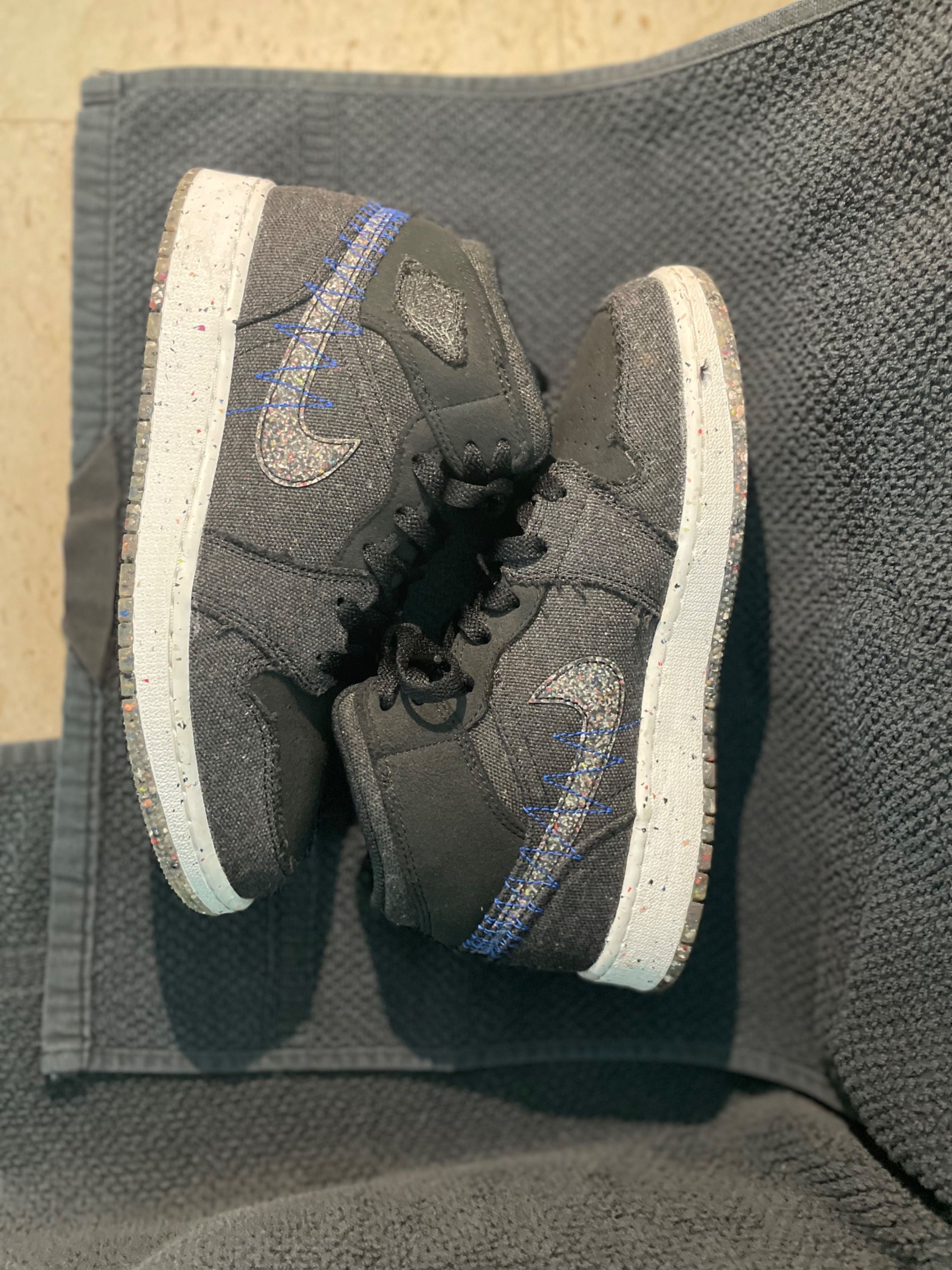 Jordan 1 Mid recycled Materials, Luxury, Sneakers & Footwear on Carousell