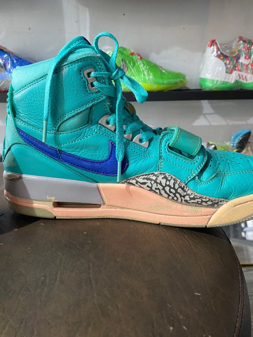 jordan legacy 312 hyper jade on feet