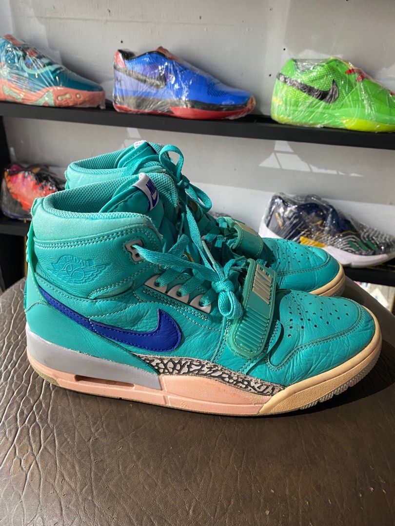 jordan legacy 312 hyper jade on feet