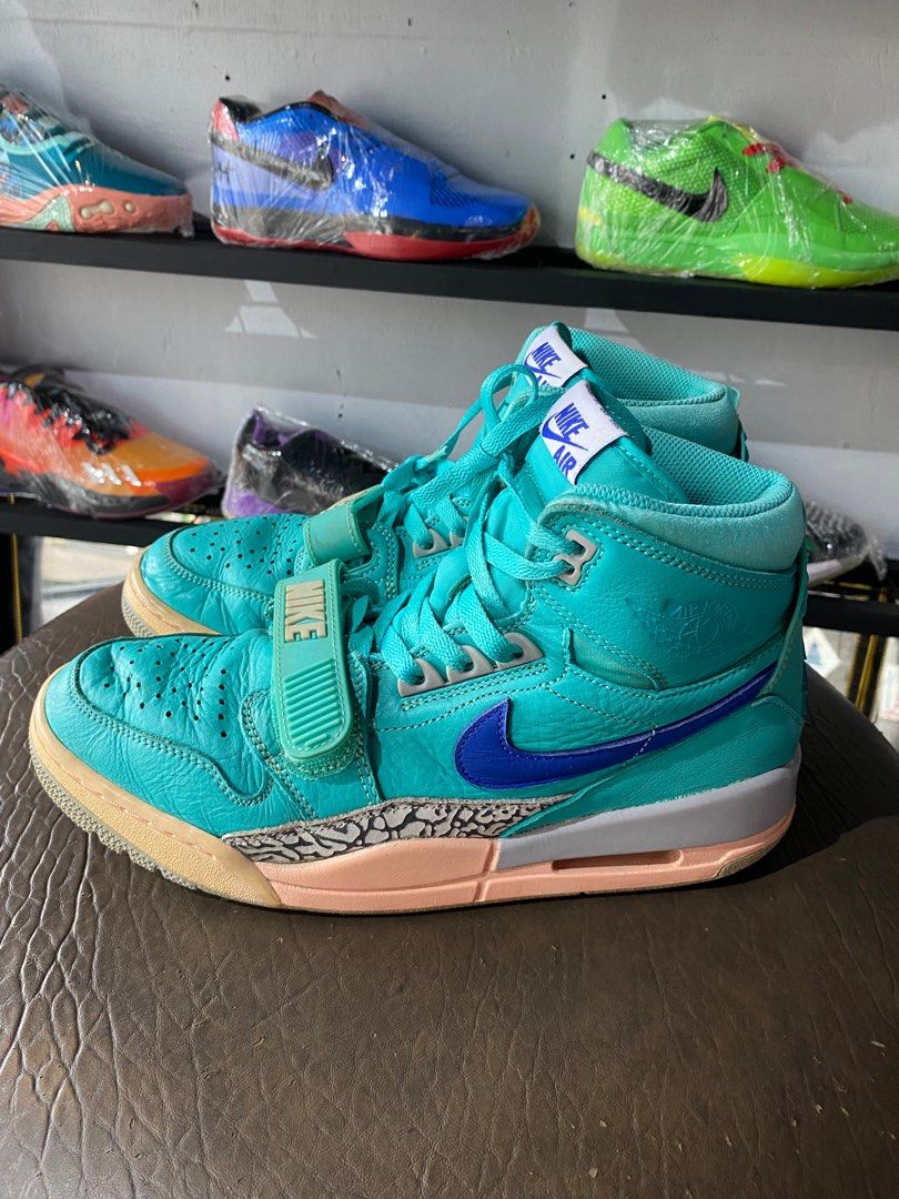 jordan legacy 312 hyper jade on feet