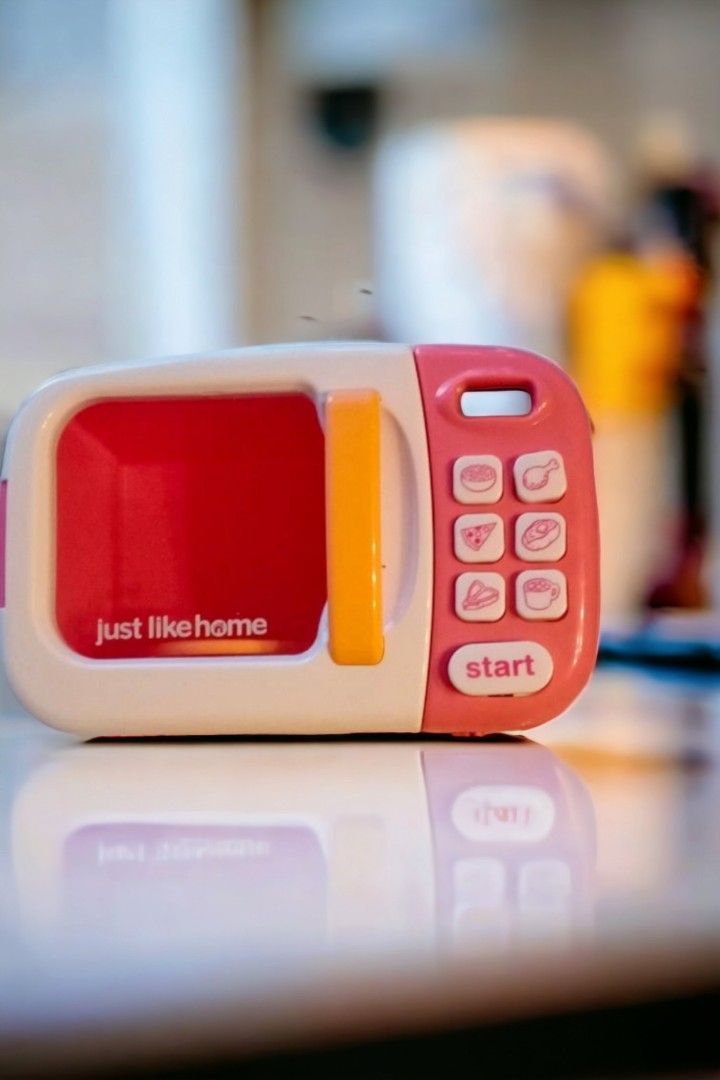 Just like home microwave top pink
